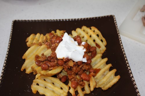 cowboy nachos add sour cream