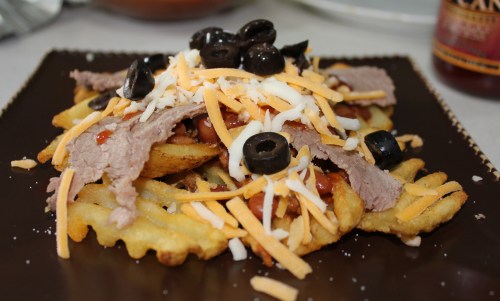 cowboy nachos plated