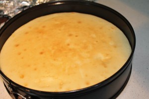 Bake in a 325 degree preheated oven until no longer jiggly and set. Remove and cool completely.