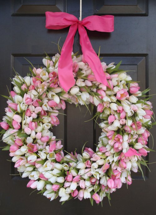 spring wreath etsy