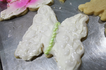 butterfly cookie white sparkle