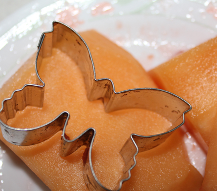 butterfly fruit salad cut out melon