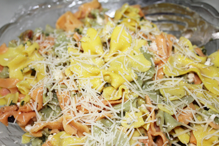 butterfly pasta salad with parmesan