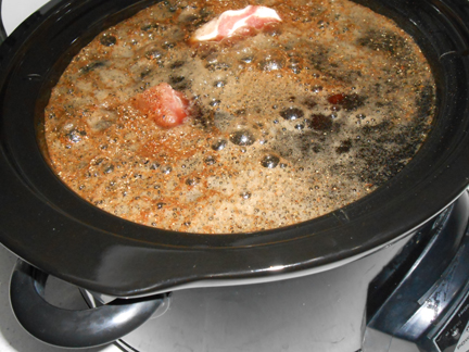 Although it looks like a witch's brew, this will cook down into something fabulous.