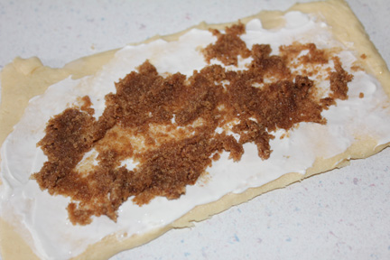 Spread with cream cheese then top with a sprinkling of the cinnamon-sugar mixture.