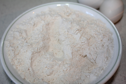 Mix the flour and salt together and set aside.