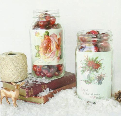 Mason Jar christmas cranberry