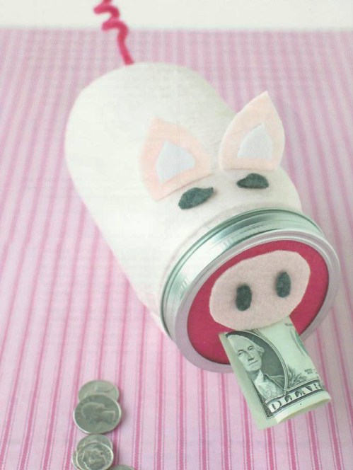 Mason Jar Piggy bank