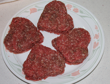 bread dough heart burgers ready to bbq