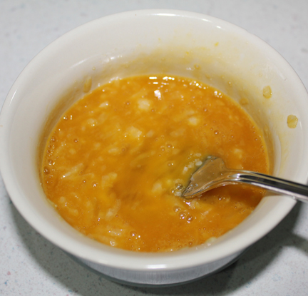 Finally stir in coconut.