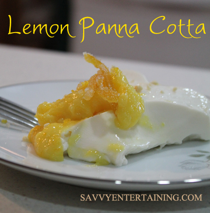 Lemon Panna Cotta plated