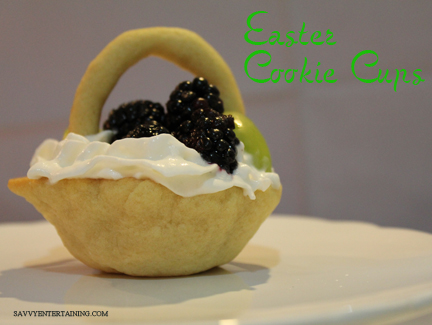 Easter Cookie cups plated