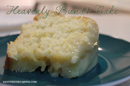 bundt cake plated
