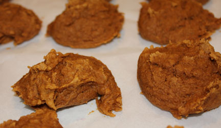 Bake at 350 for about ten minutes, until cookies are just set. You don't want to overcook them.