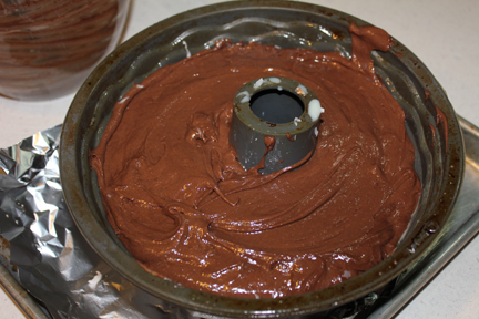 The last layer is the cake batter.