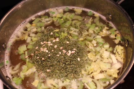 Add the remaining ingredients and cover then cook on medium-high heat until it reaches a nice roiling boil.