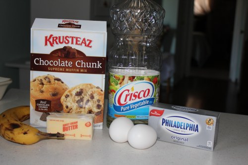 banana choc cake bars ingredients