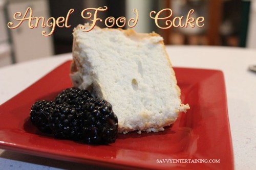 Angel Food Cake plated